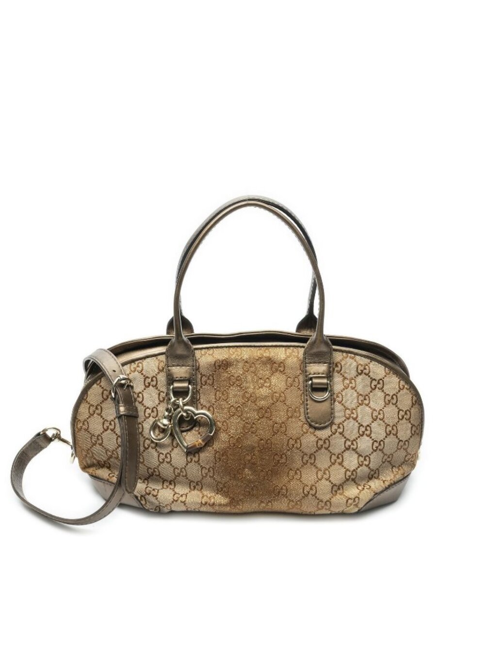 Gucci Heartbit Satchel Beige GG Canvas